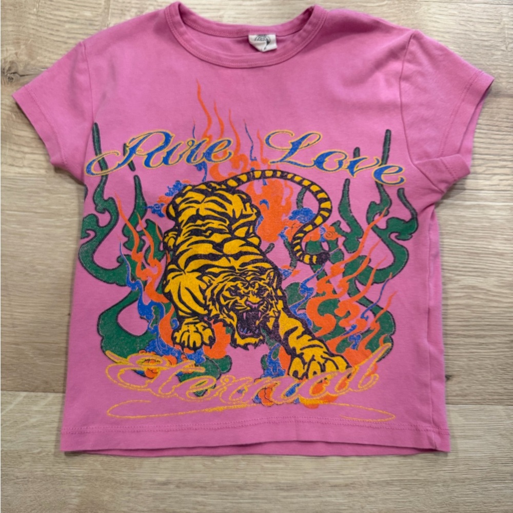 Urban Outfitters Pink Graphic Crop Top
